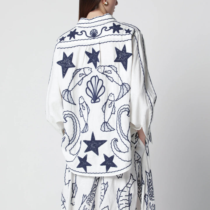 FARM Rio - Shirt with marine embroidery Brand Shirts &amp; Tops
