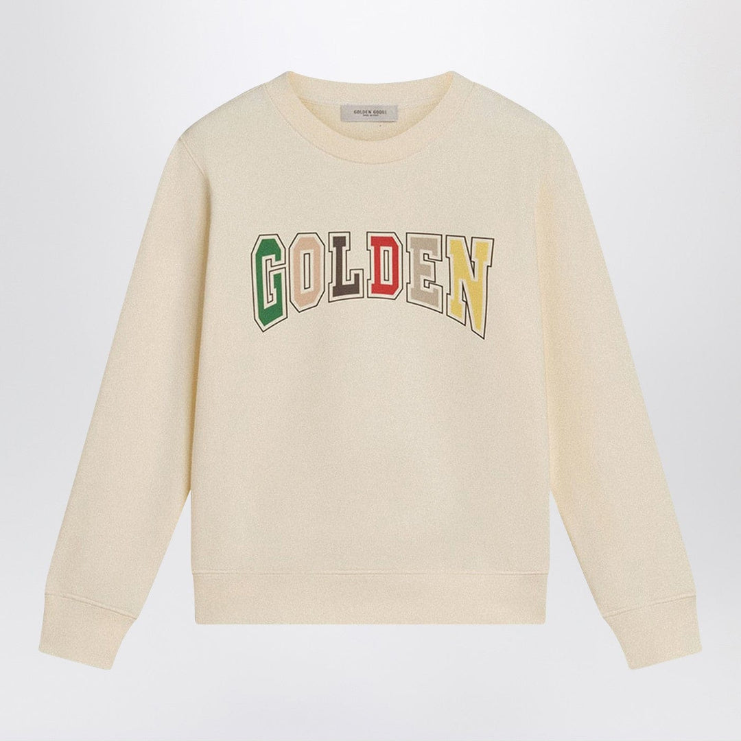 Shirts &amp; Tops 8 Golden Goose - Ivory crewneck sweatshirt with logo Brand