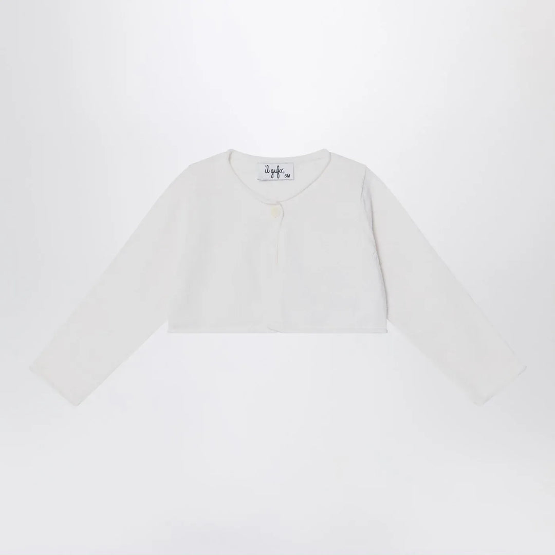 Il Gufo - Short wrap cardigan white milk Brand Shirts &amp; Tops 12M
