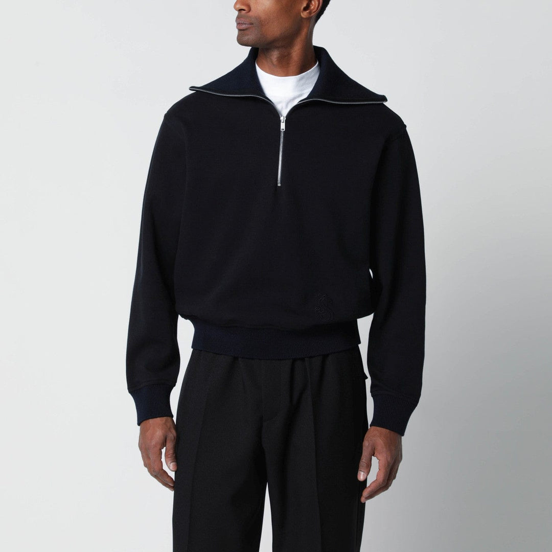 Shirts & Tops Jil Sander - Navy blue half-zip sweatshirt Brand