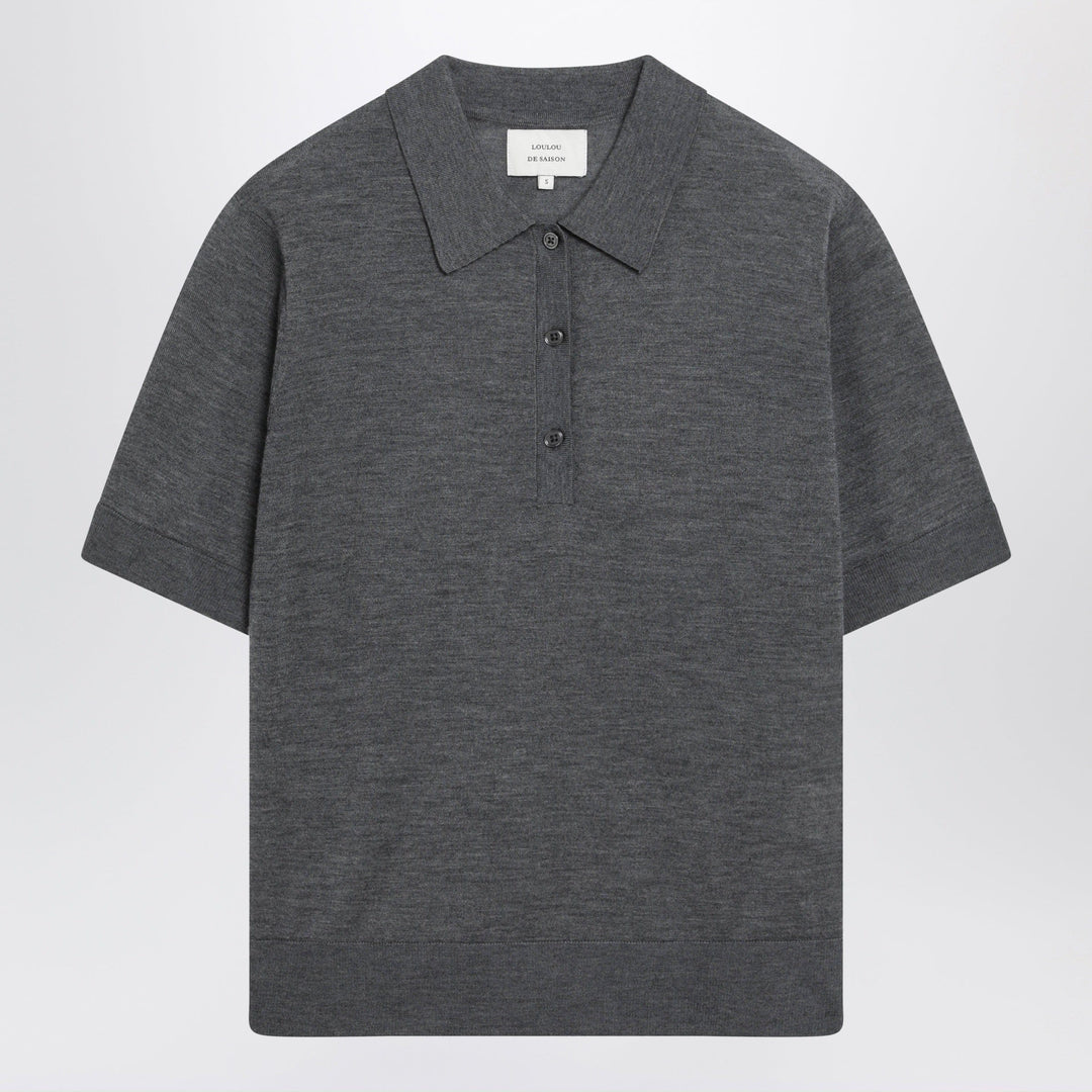 Shirts & Tops L LouLou De Saison - Grey Migo Fluid Cashmere Polo Brand