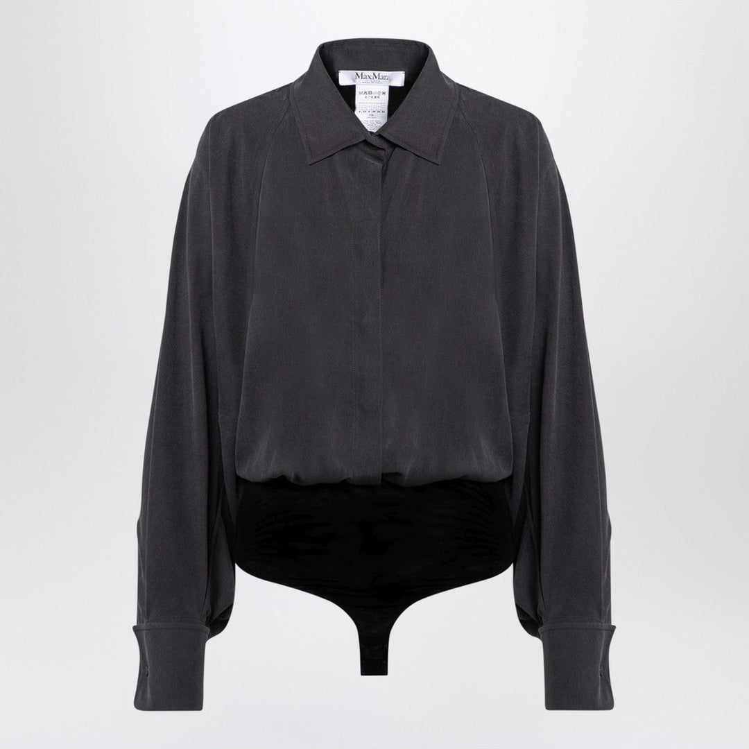 Shirts & Tops 38  IT Max Mara - Anthracite grey silk body shirt Brand