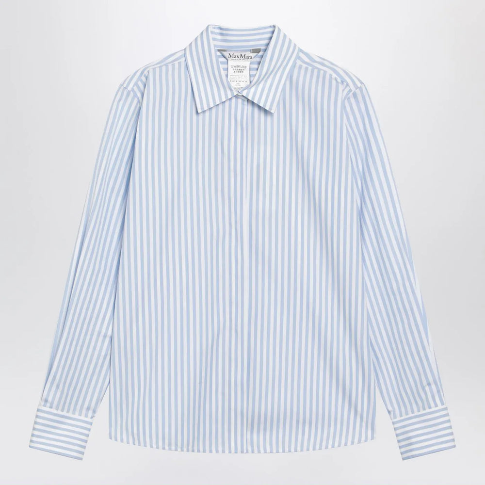 Max Mara - White/light blue striped shirt Brand Shirts & Tops 44  IT
