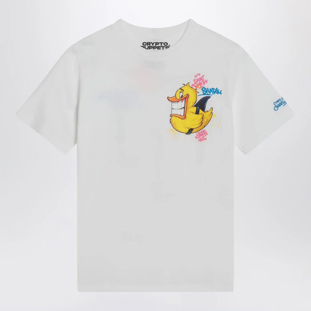 MC2 Saint Barth - White T-shirt with Crypto Duck print Brand Shirts & Tops 10