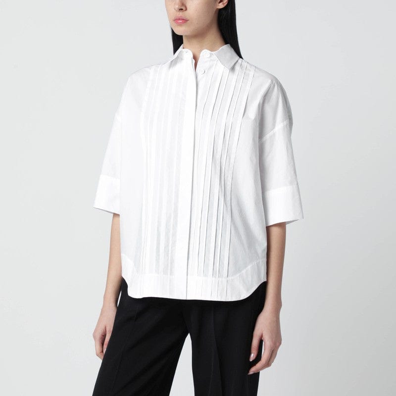 Shirts &amp; Tops P.A.R.O.S.H. - White cotton shirt with pleated detail - XS Brand