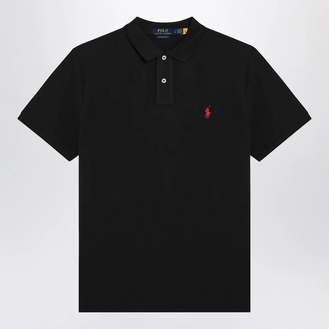 Polo Ralph Lauren - Black cotton Custom Slim-Fit polo Brand Shirts &amp; Tops S