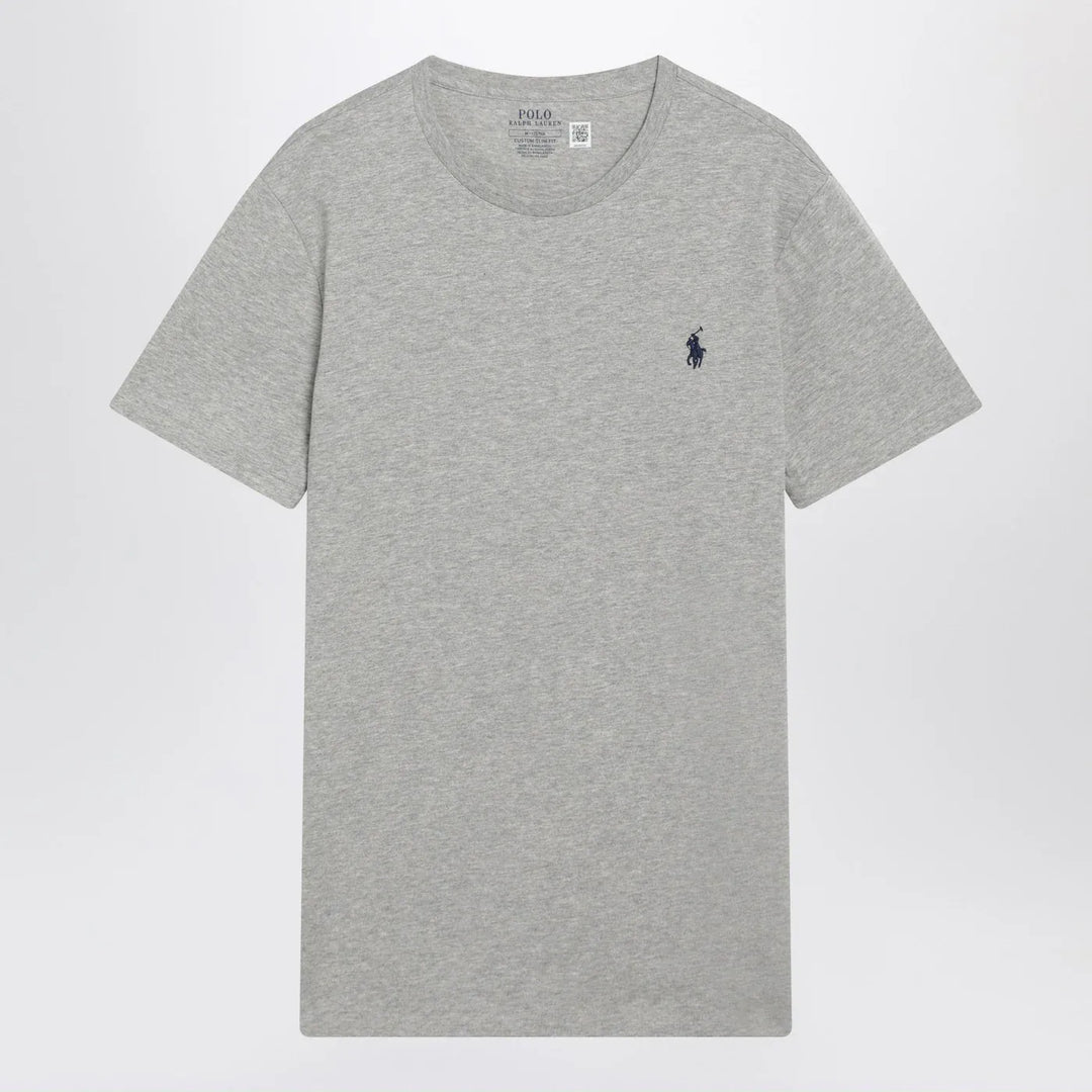 Polo Ralph Lauren - Grey mélange cotton Custom Slim-Fit T-shirt Brand Shirts &amp; Tops S