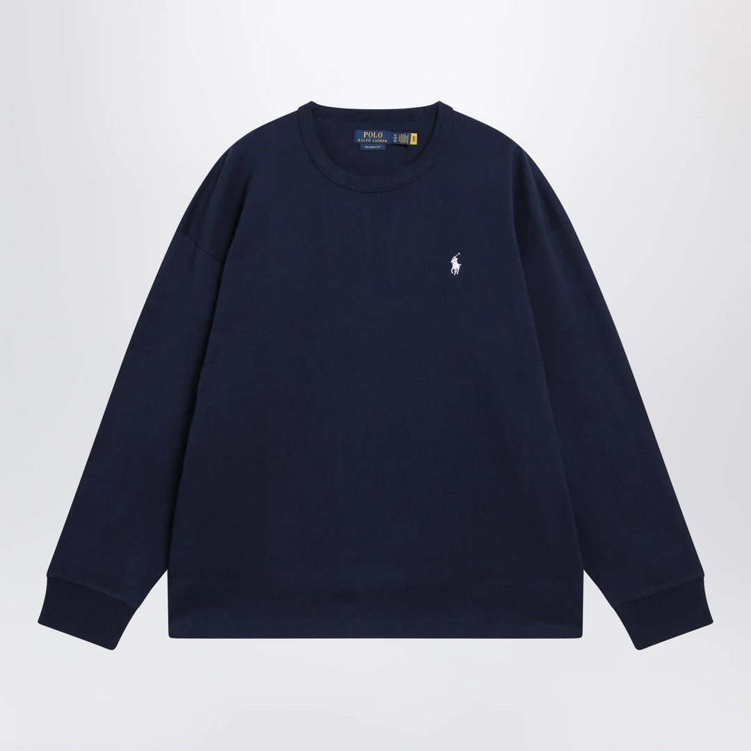 Polo Ralph Lauren - Navy cotton Relaxed-Fit crewneck sweatshirt Brand Shirts &amp; Tops S