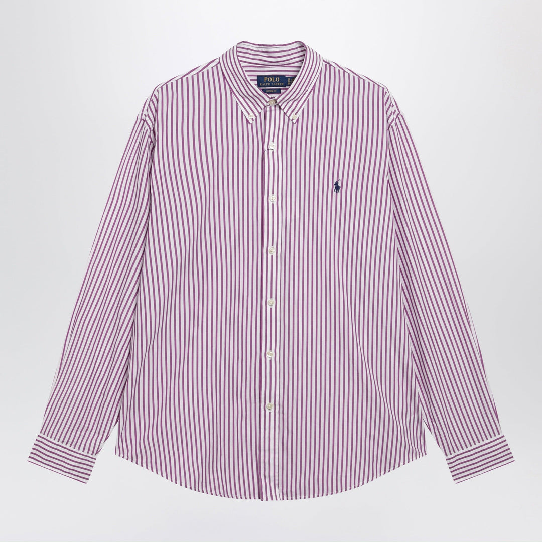 Shirts &amp; Tops Polo Ralph Lauren - White/purple striped Custom-Fit poplin shirt Brand