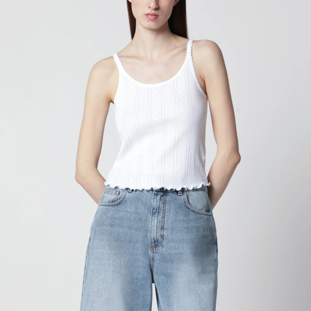 Róhe - White organic cotton tank top Brand Shirts &amp; Tops 34  FR