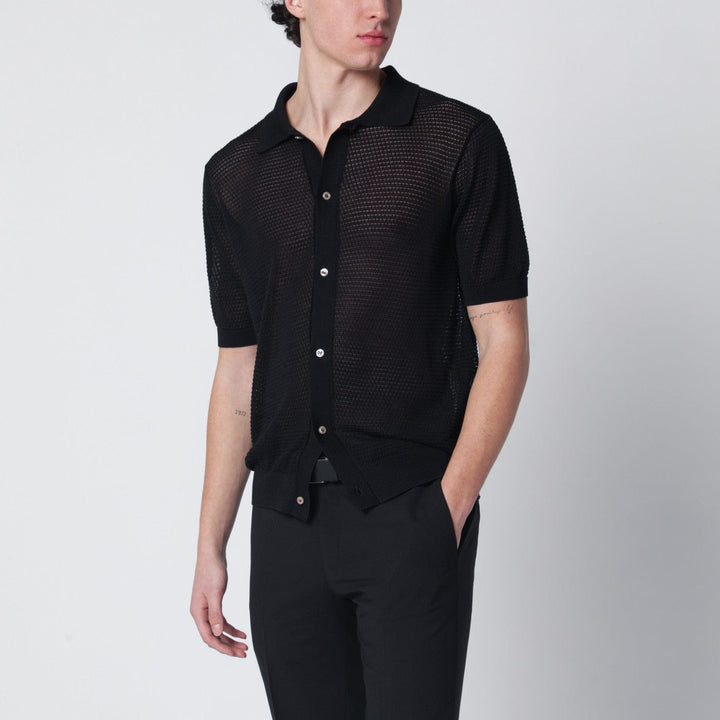 Shirts &amp; Tops Tagliatore - Black openwork cotton cardigan Brand