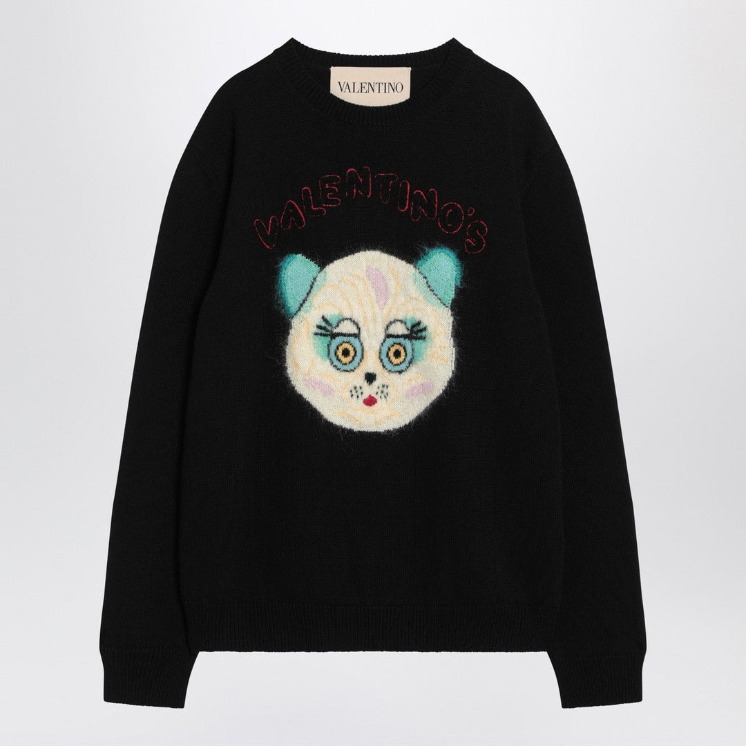Shirts & Tops Valentino - Black sweater with Le Chat de la Maison patch Brand
