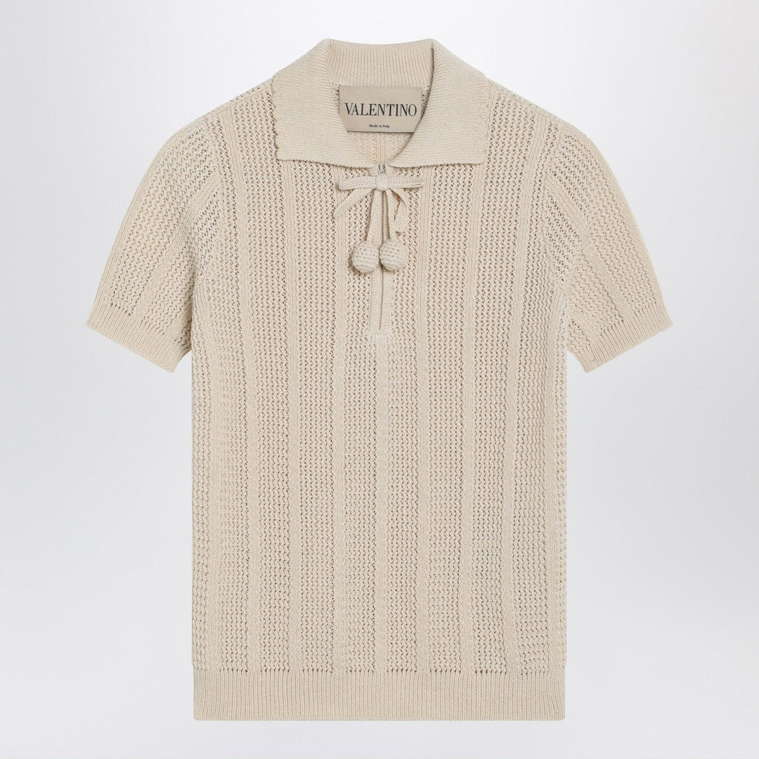 Shirts & Tops Valentino - Ivory cotton knit polo shirt Brand