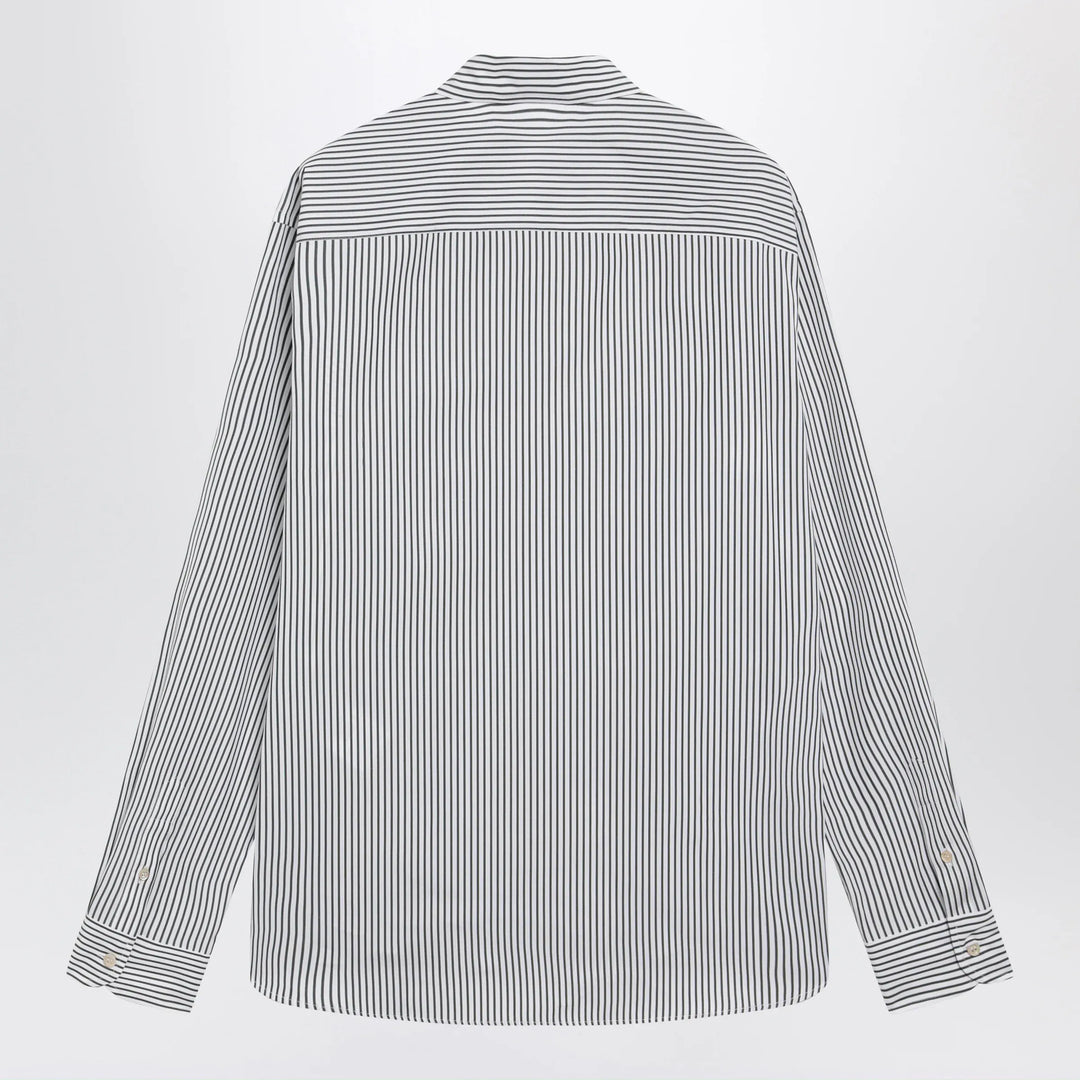 Valentino - Ivory/green striped shirt with Vlogo Brand Shirts &amp; Tops