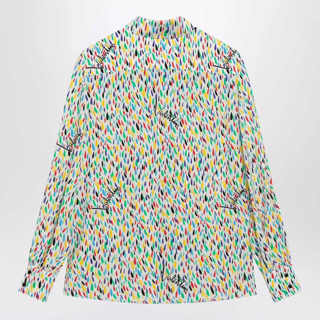 Valentino - Multicolored silk blouse with lavallière Brand Shirts &amp; Tops