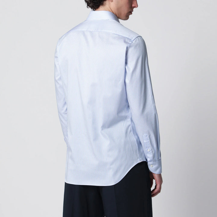 XACUS - White/light blue cotton Travel shirt Brand Shirts &amp; Tops