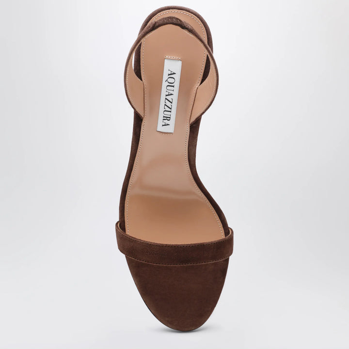 Aquazzura - So Nude mid-heel sandals in Espresso Brand Shoes