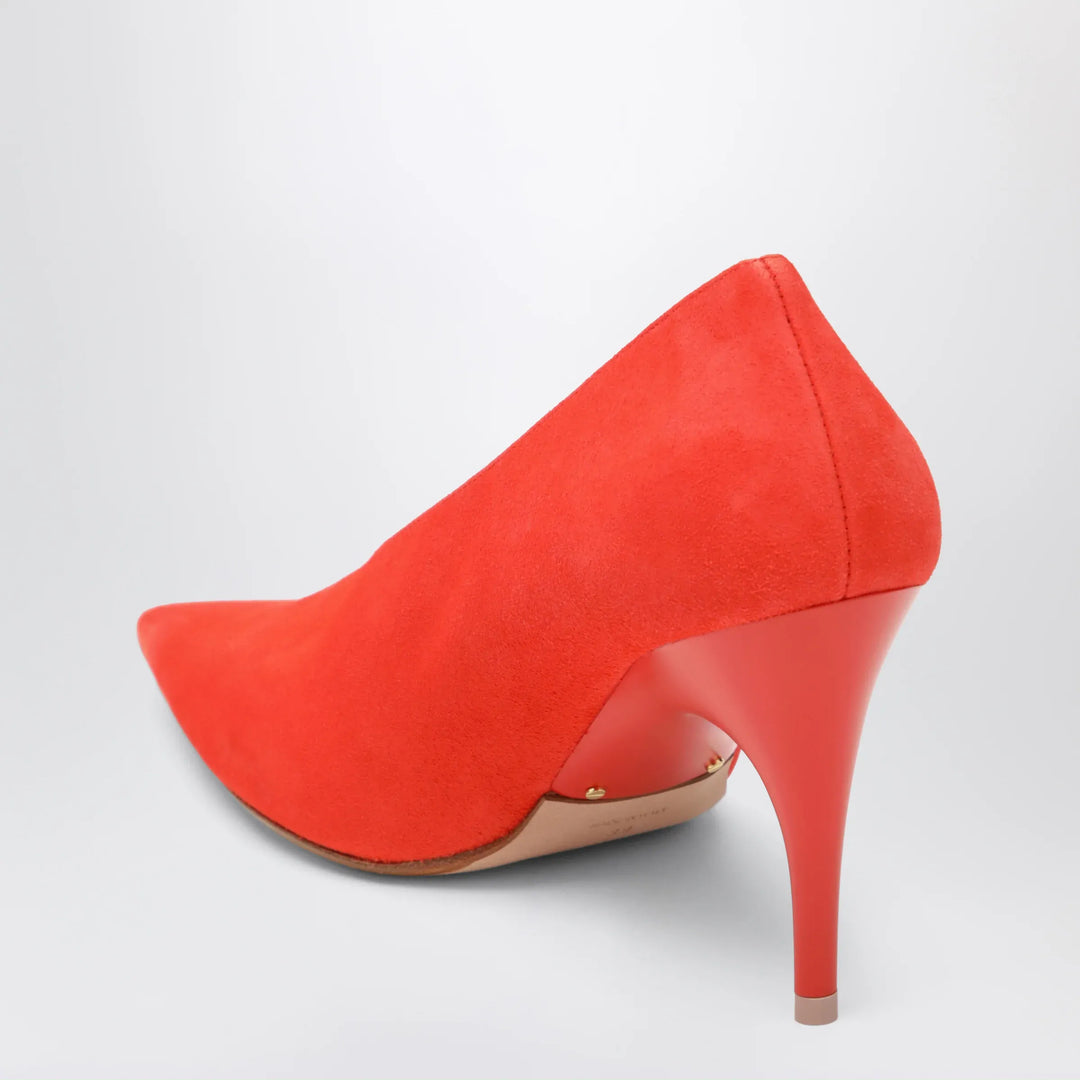 Balenciaga - Duchesse 90 mm suede goatskin pumps in tangerine Brand Shoes