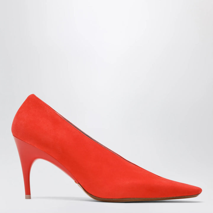 Balenciaga - Duchesse 90 mm suede goatskin pumps in tangerine Brand Shoes 36 IT