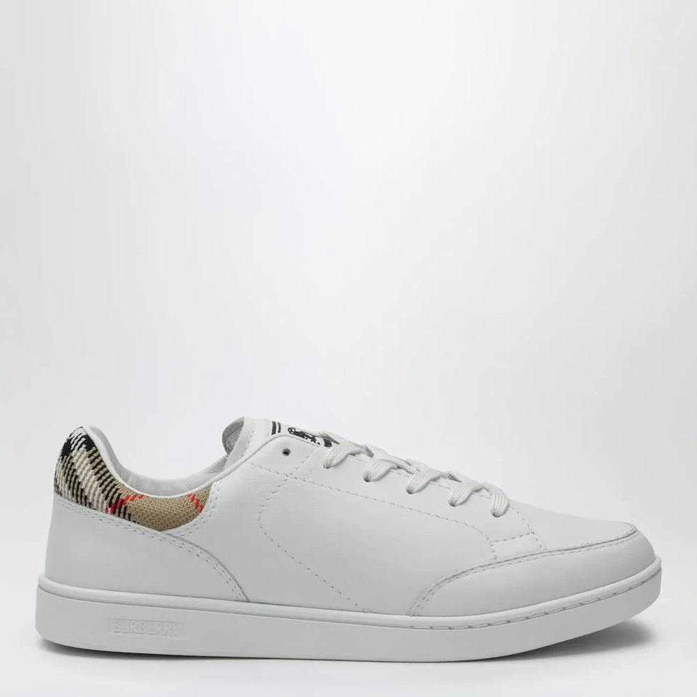 Burberry - Set Sneakers in white leather and Check Brand Shoes 36 IT
