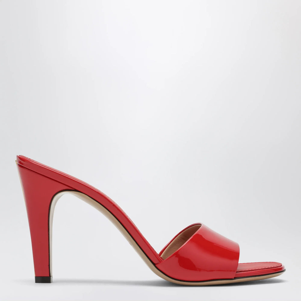 Ferragamo - Fire red patent leather heeled slides Brand Shoes 5,5 US