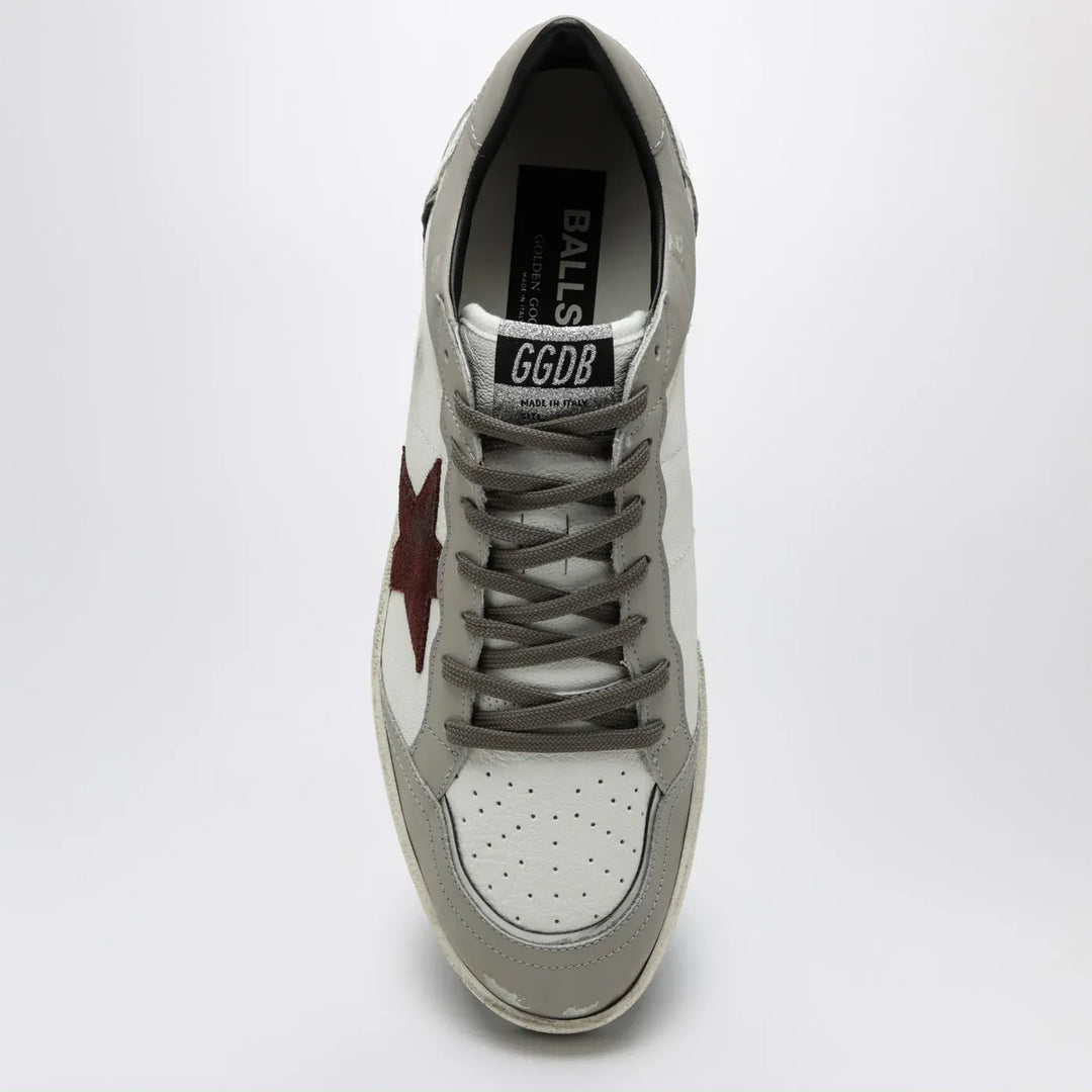 Golden Goose - Ball Star Sneakers white/taupe/burgundy Brand Shoes