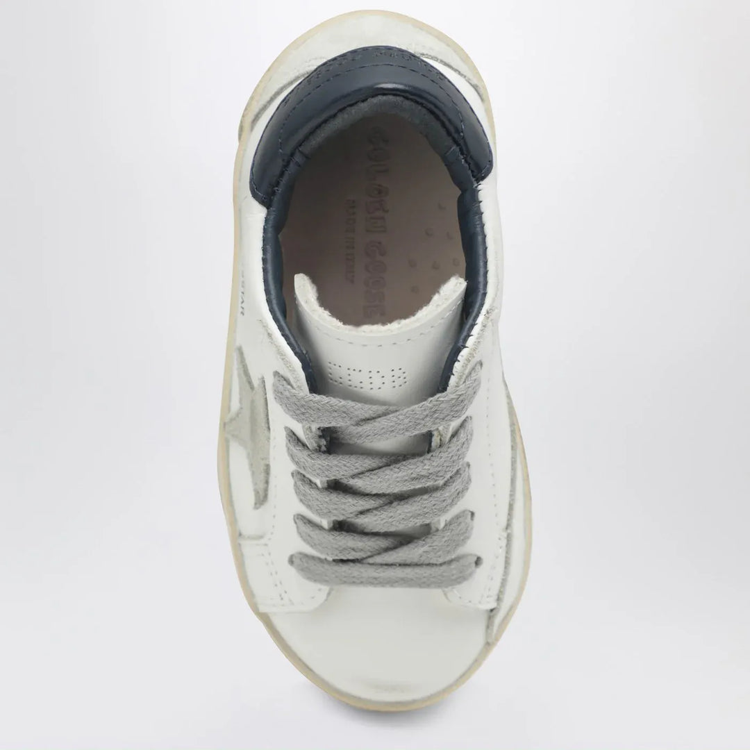Golden Goose - Super-star Sneakers in vintage white/navy blue Brand Shoes
