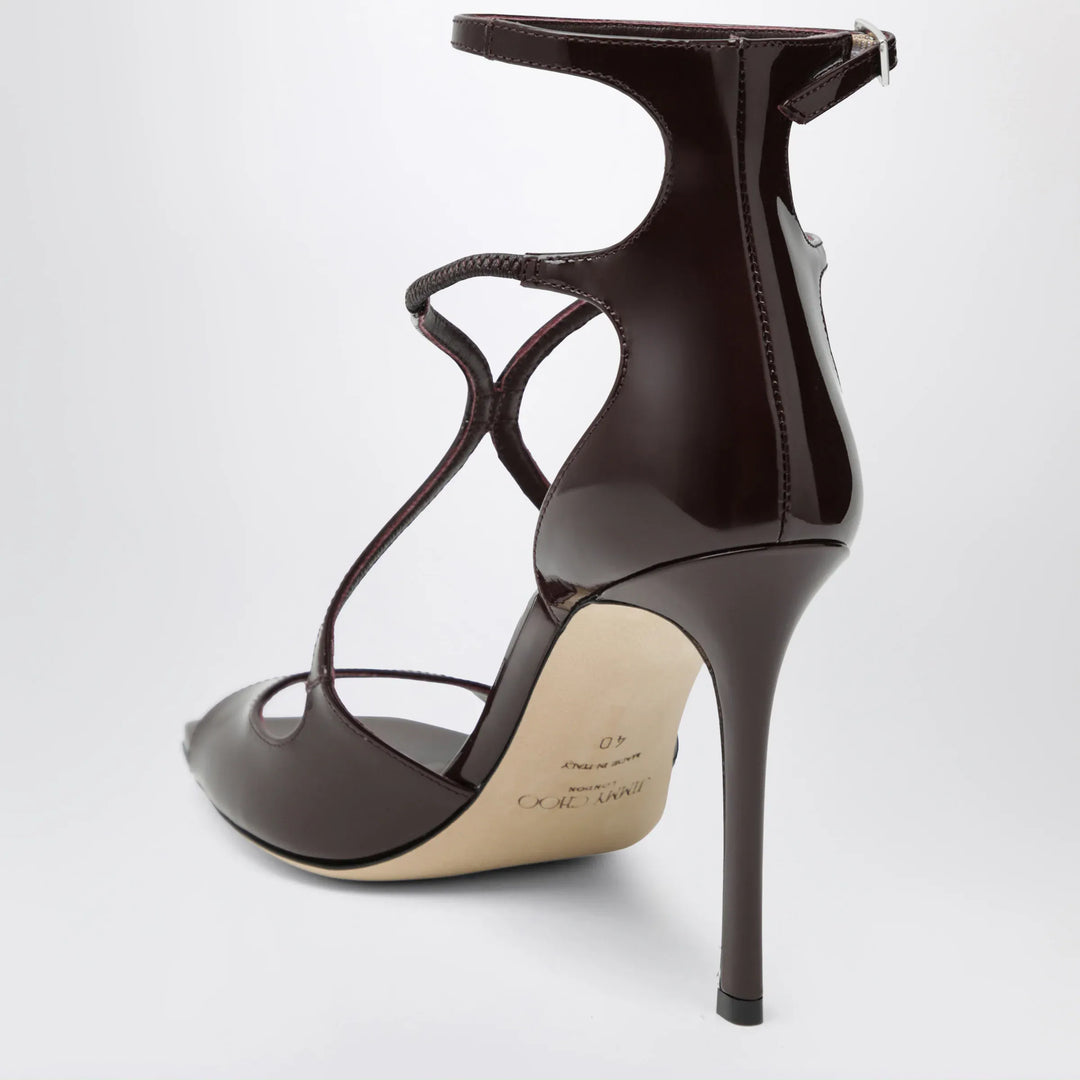 Jimmy Choo - Azia sandals in deep red patent leather Brand Shoes