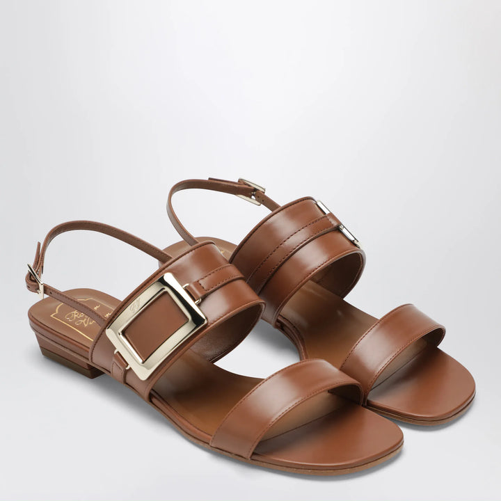 ROGER VIVIER - Belle Vivier leather mules Cognac Brand Shoes