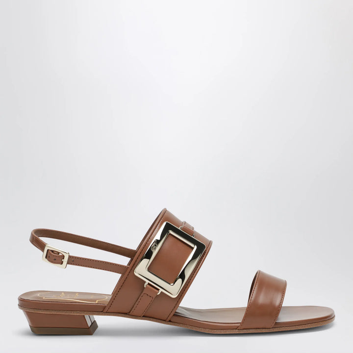 ROGER VIVIER - Belle Vivier leather mules Cognac Brand Shoes 41 IT