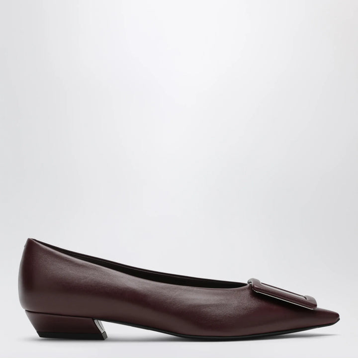 ROGER VIVIER - Gommettine ballerina in mosto-coloured leather Brand Shoes 36 IT