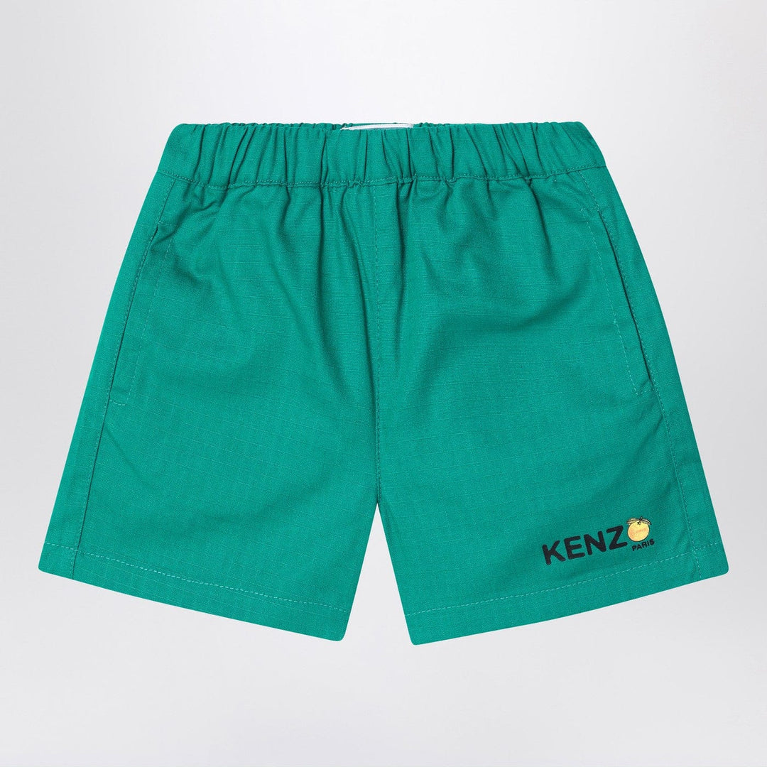 Shorts 12 KENZO - Green cotton shorts with logo Brand