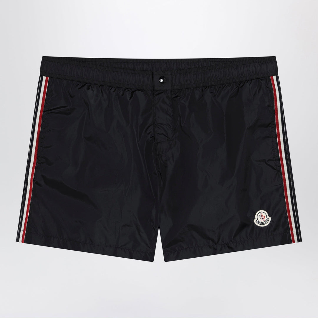 Shorts Moncler - Black swim shorts with logo patch Brand