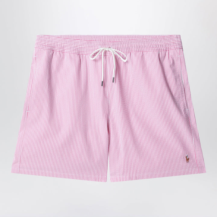 Shorts Polo Ralph Lauren - Traveler striped white/pink swim shorts Brand