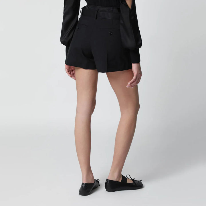 Sacai - Black wool-blend Shorts Brand Shorts 2