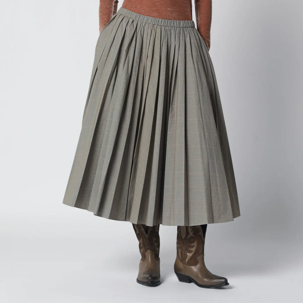 6397 - Checked pleated midi skirt Brand Skirts XS