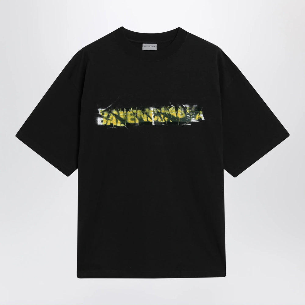 Balenciaga - Men's Messy Spray cotton jersey T-shirt in black Brand T-Shirt S