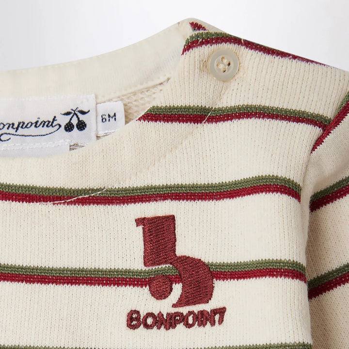 Bonpoint - Tourbillon striped cotton T-shirt Brand T-Shirt 6