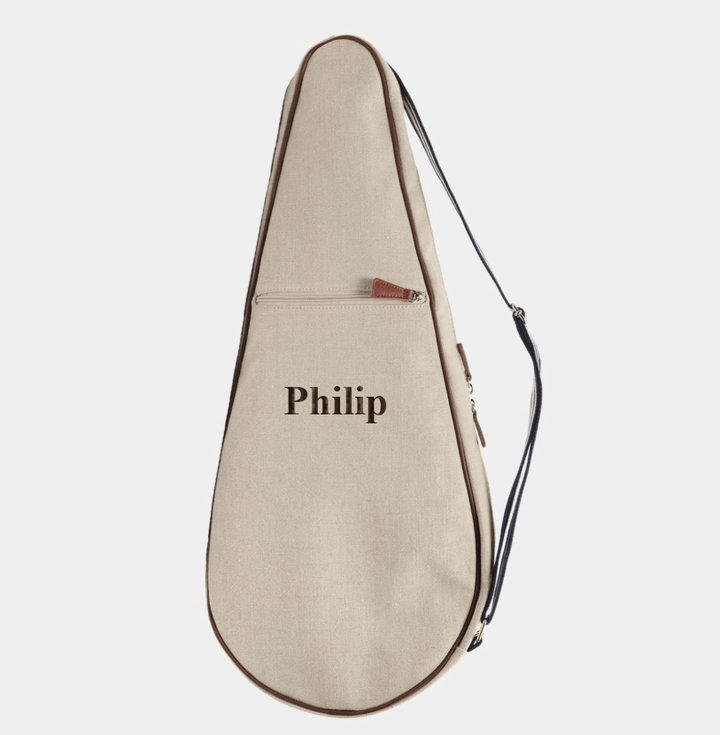 My Style Bags Personalised Glamour Tennis Bag - Natural Brand Tennis Bag