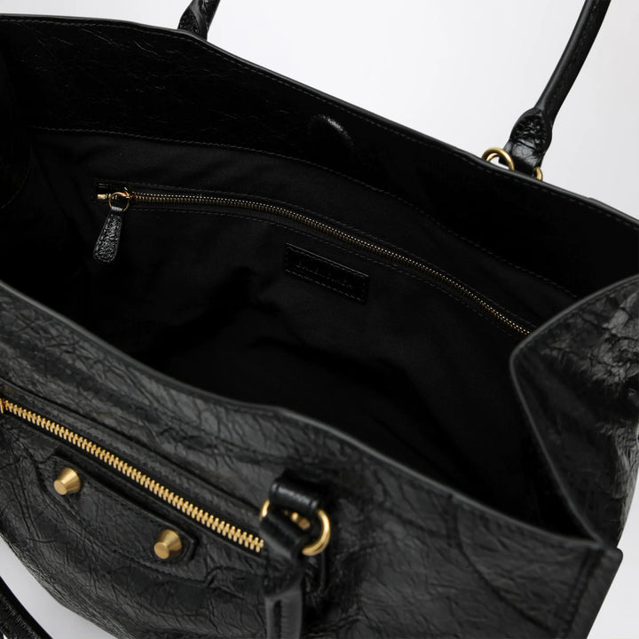 Balenciaga - Le City small lambskin leather tote bag in black Brand Tote Bag U