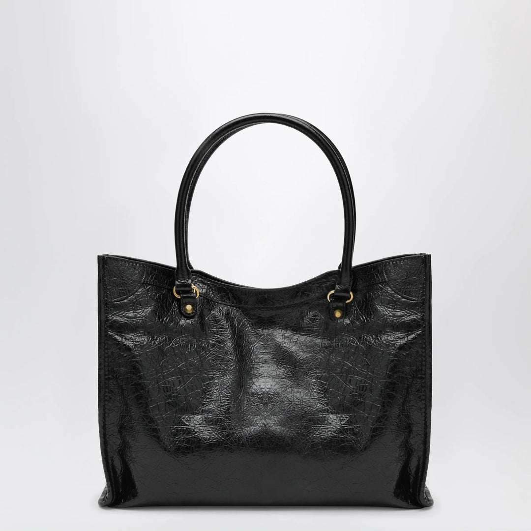 Balenciaga - Le City small lambskin leather tote bag in black Brand Tote Bag U