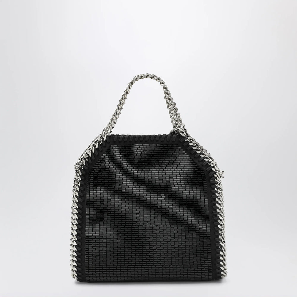 Stella McCartney - Falabella micro tote bag in black crystal mesh Brand Tote Bag U