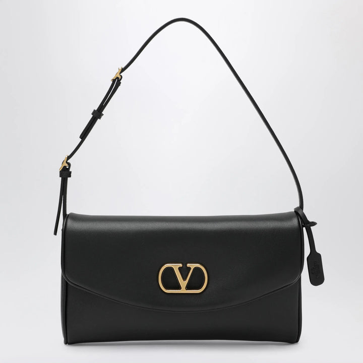 Valentino Garavani - Small black Devain leather shoulder bag Brand U