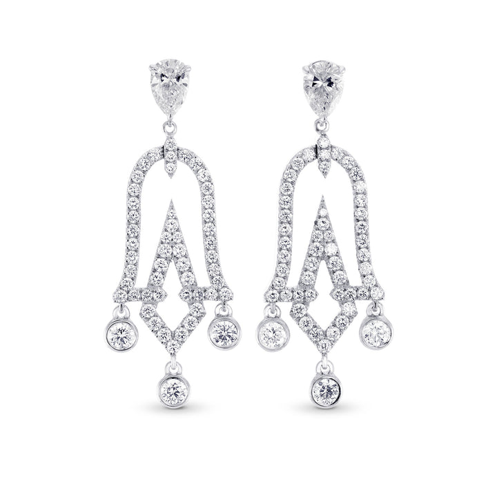 Leibish Chandelier Pear Shape Drop Earrings