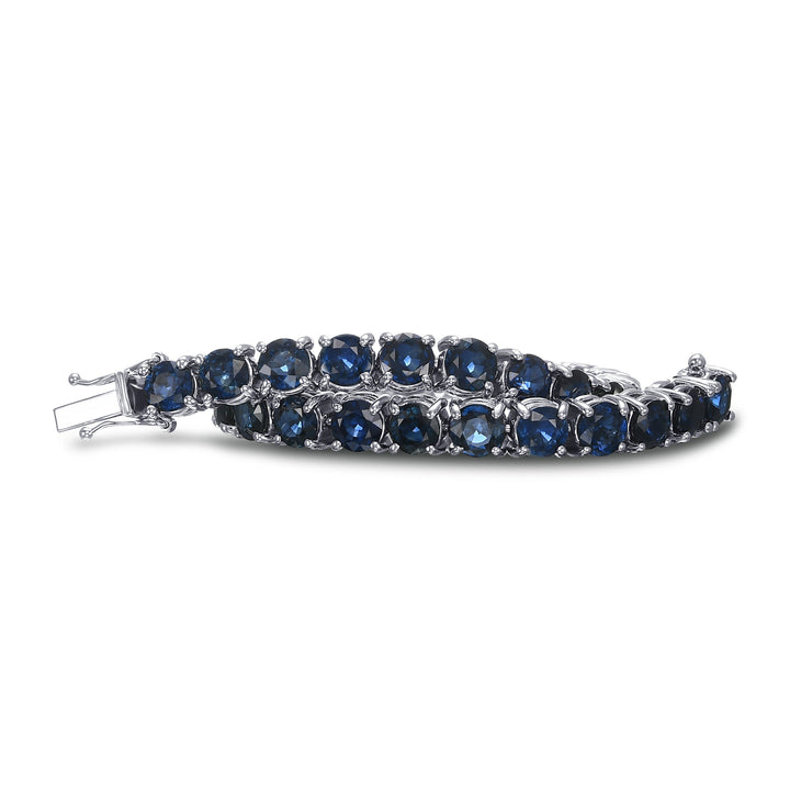 Leibish Classic Round Sapphire Tennis Bracelet
