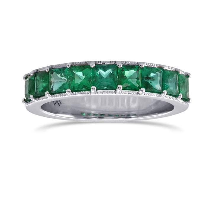 Leibish Emerald Princess Band Ring