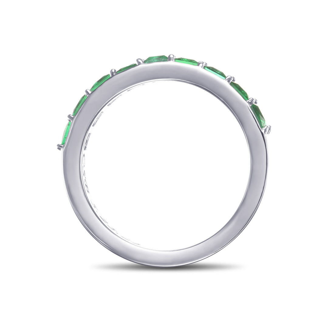 Leibish Emerald Princess Band Ring